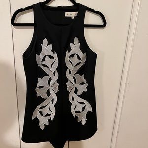 Keepsake slack romper with white detailing